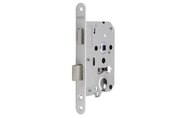 Insteek dag- en nacht cilinderslot PC55 Wit doornmaat 50 1200 serie, 174x20mm, hoogwaardig slot