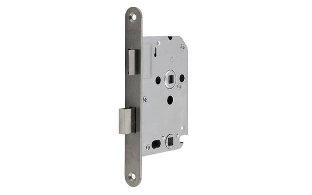 Insteek wc-badkamerslot WC63 RVS doornmaat 50, 1200 serie 174x20mm, hoogwaardig slot