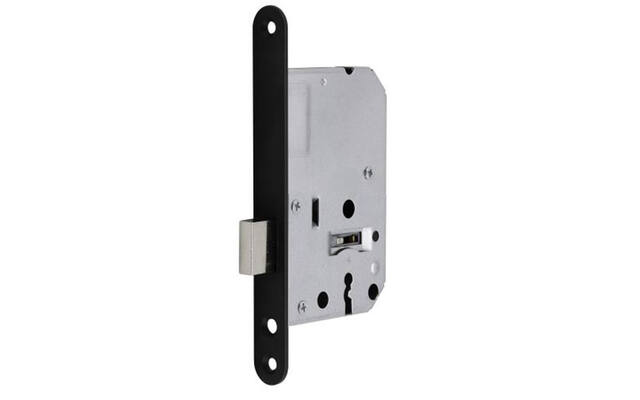 Insteek kastslot klavier Zwart doornmaat 50, 1200 serie 174x20mm, hoogwaardig slot