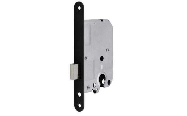 Insteek kastslot cilinder Zwart doornmaat 50, 1200 serie 174x20mm, hoogwaardig slot