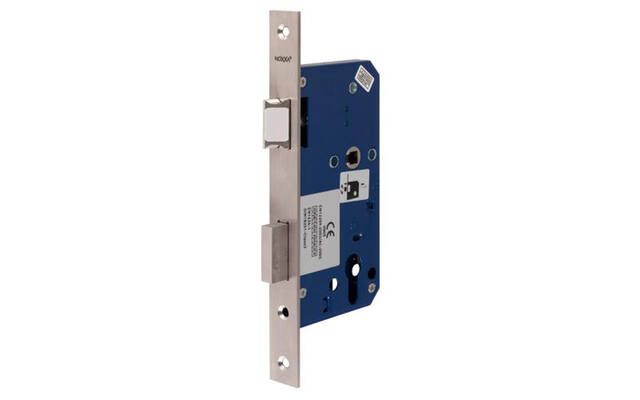 Insteek dag- en nacht cilinderslot PC72 RVS doornmaat 60, rechthoekig, 235x20mm