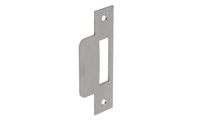 Sluitplaat rechthoek RVS loopslot, serie projectsloten links en rechts te gebruiken met standaard lip 20mm