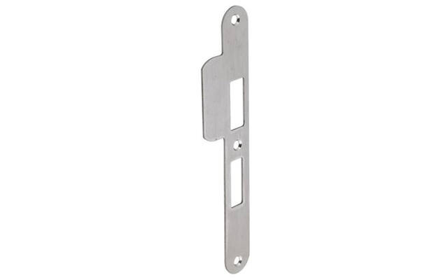 Sluitplaat RVS Din rechts afgerond PC55, 196x29mm