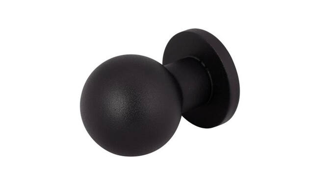Voordeurknop kogel Zwart aluminium rond 50mm