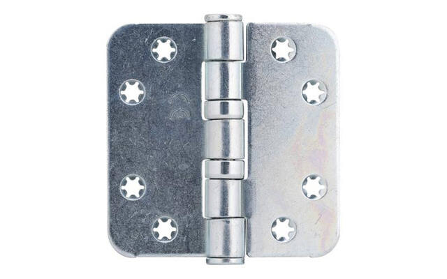 Kogellagerscharnier ijzer gegalvaniseerd Platkop 89x89x3mm met ronde hoeken