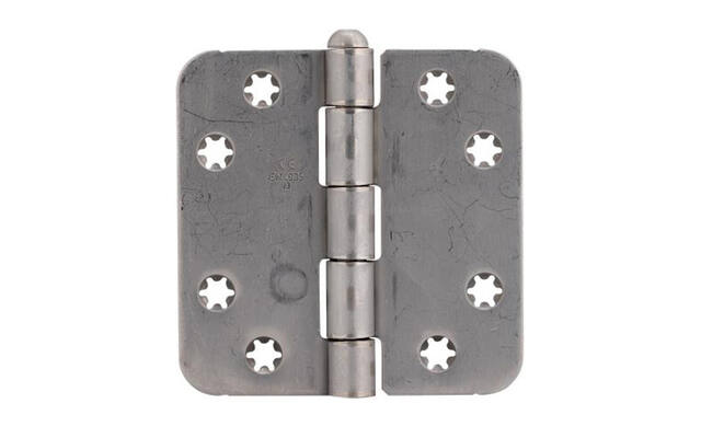 Scharnier RVS met losse pen 89x89x2.5mm met ronde hoeken