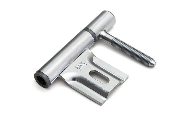 Inboorpaumelle 14mm Mat chroom voor stalen montage kozijnen, geschikt voor opdek binnendeuren