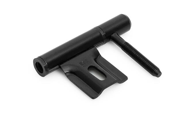 Inboorpaumelle 14mm Zwart voor stalen montage kozijnen, geschikt voor opdek binnendeuren