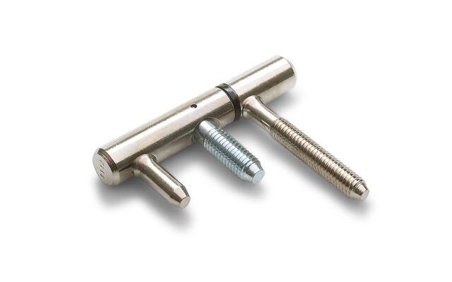 Inboorpaumelle 12mm Nikkel voor metalen kozijnen, geschikt voor opdek binnendeuren