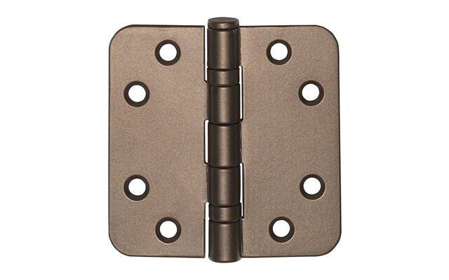 Kogellagerscharnier Brons Platkop 89x89mm met ronde hoeken