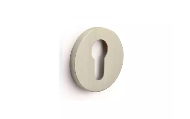 Profielcilinderrozet Champagne PVD Intro rond 52mm, 6mm dik