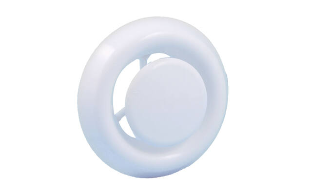 Ventliatierooster Wit kunststof rond 150mm voor buis 100/125mm