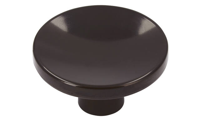 Meubelknop zwart/bruin kunststof 40mm 40x40x22mm