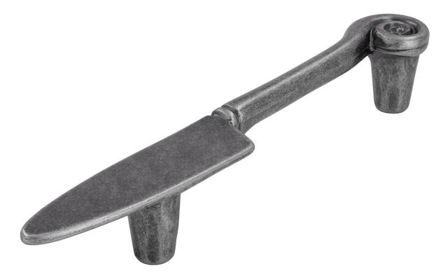 Meubelgreep tin look mes 96mm 139x19x23mm
