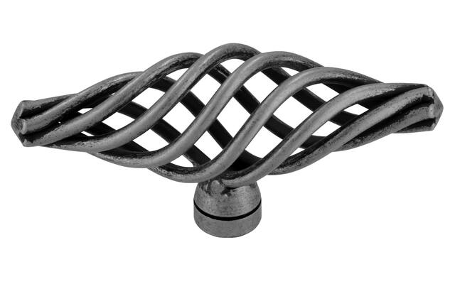 Meubelknop antiek ijzer look Cage T-model 74mm 74x27x35mm