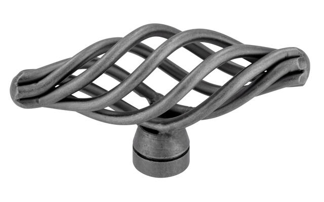 Meubelknop antiek ijzer look Cage T-model 62mmm 62x22x32mm