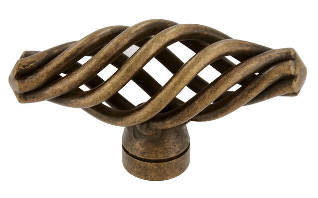 Meubelknop brons look Cage T-model 51mm 51x20x29mm