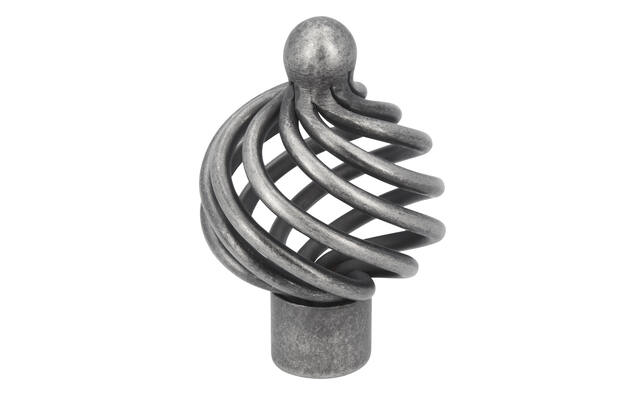 Meubelknop antiek ijzer look Cage T-model 34mm 34x34x53mm