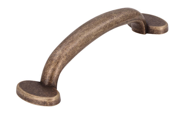Meubelgreep brons look 96mm 129x30x27mm