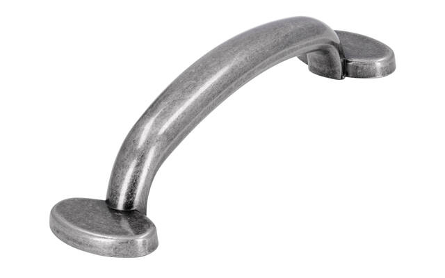 Meubelgreep antiek zilver look 96mm 129x30x27mm