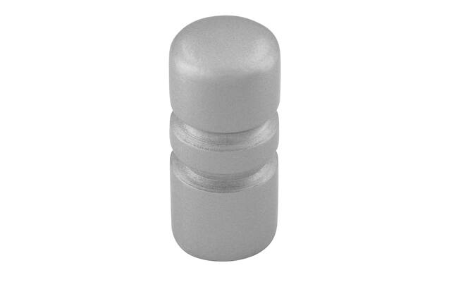 Meubelknop aluminium look 12mm 12x12x26mm