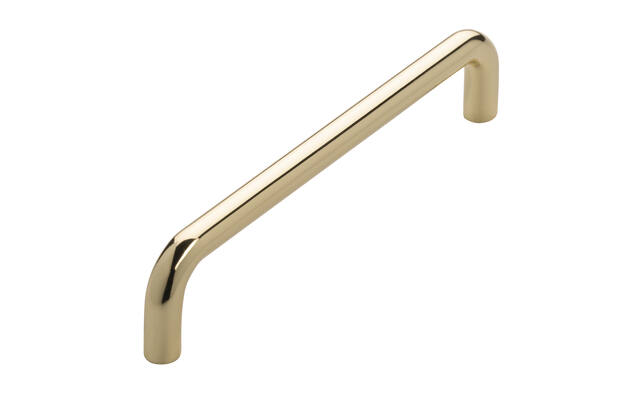 Meubelgreep vermessingd U-model 128mm 136x8x27mm