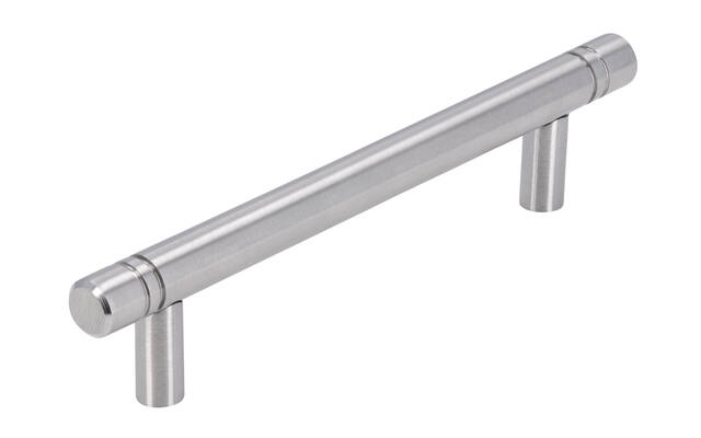 Meubelgreep RVS T-model 96mm met groef 132x10x26mm