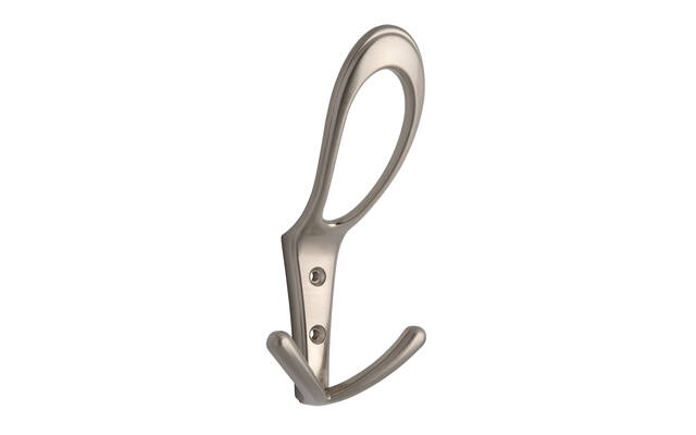 Kapstokhaak RVS look zamac oog dubbel 161x76x71mm