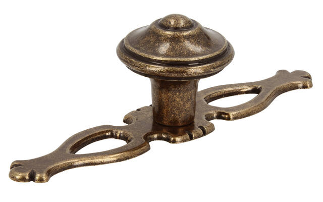 Meubelknoppen brons look 108mm 2 stuks 108x31x31mm incl. achterplaat