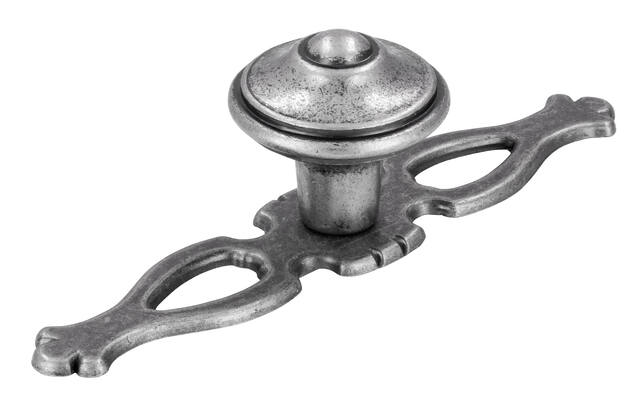 Meubelknoppen tin look 108mm 2 stuks 108x31x31mm incl. achterplaat