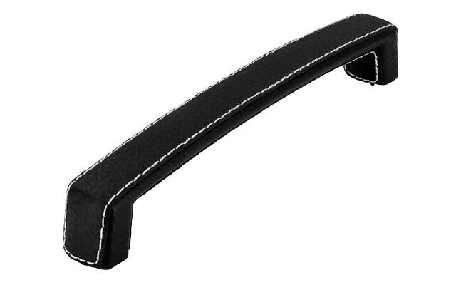 Meubelgreep zwart leder 160mm 178x22x31mm