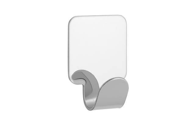 Haak chroom vierkant zelfklevend 41x30x17mm