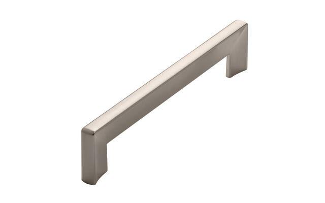 Meubelgreep RVS look hoekig 160mm 168x10x36mm