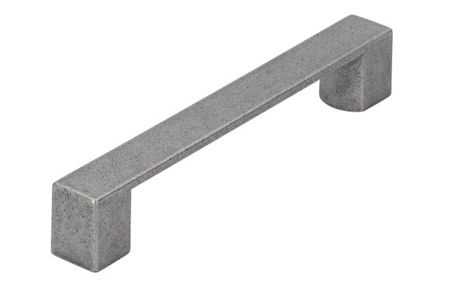 Meubelgreep antiek ijzer look zamac recht 128mm 162x20x27mm