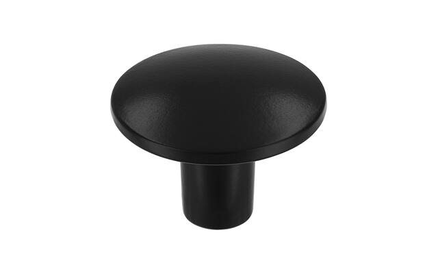 Meubelknop Zwart metaal rond 30mm