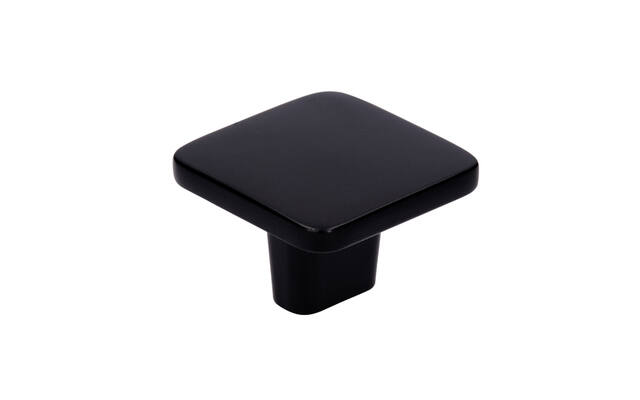 Meubelknop Zwart metaal Vierkant 33X33X22mm