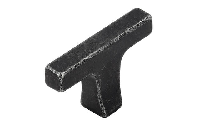 Meubelknop Antiek ijzer T-model Trompet 48mm