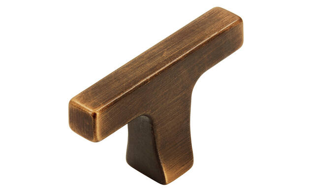 Meubelknop Verbronsd T-model Trompet 48mm
