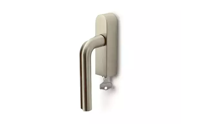 Draaikiep raamkruk Champagne PVD David Rockwell Eclipse DR100-DKLOCK-O Links Afsluitbaar