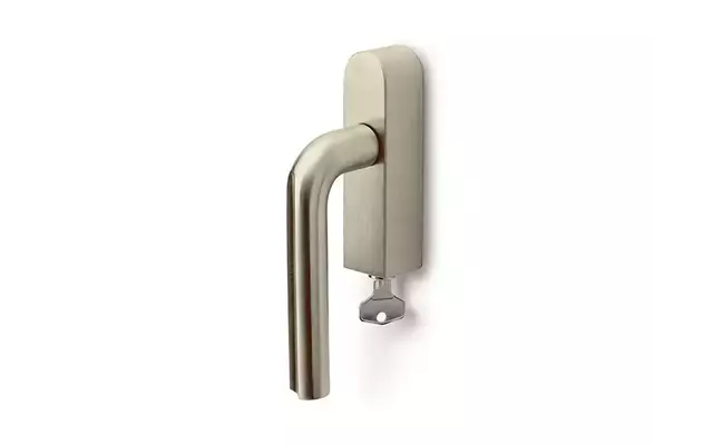Draaikiep raamkruk Champagne PVD David Rockwell Eclipse DR101-DKLOCK-O Links Afsluitbaar