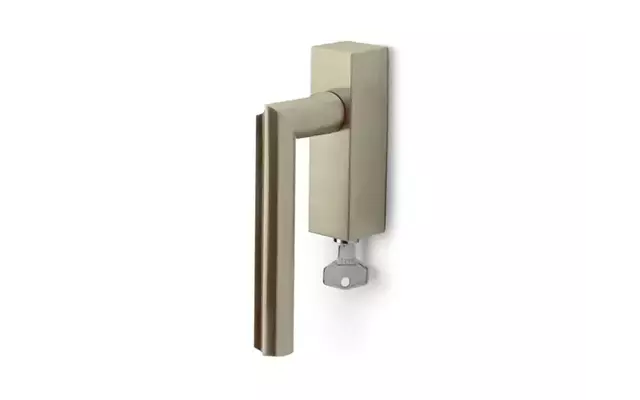 Draaikiep raamkruk Champagne PVD David Rockwell Eclipse DR102-DKLOCK Links Afsluitbaar