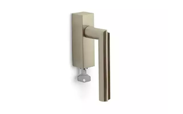 Draaikiep raamkruk Champagne PVD David Rockwell Eclipse DR102-DKLOCK Rechts Afsluitbaar