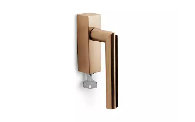 Draaikiep raamkruk Licht brons PVD David Rockwell Eclipse DR102-DKLOCK Rechts Afsluitbaar