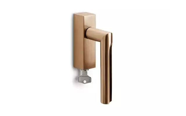 Draaikiep raamkruk Licht brons PVD David Rockwell Eclipse DR103-DKLOCK Rechts Afsluitbaar