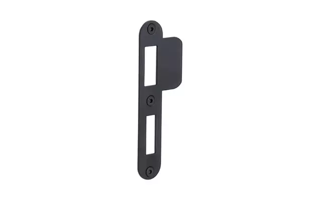 Sluitplaat Dag en Nachtslot Mat Zwart LBSPA-NYW 24x124mm - afgerond