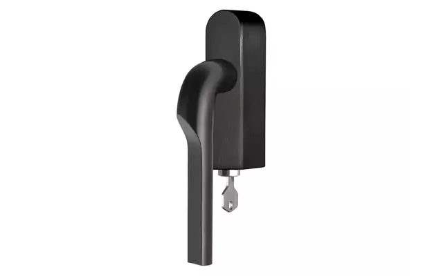 Draaikiep raamkruk Mat zwart PVD Formani Gensler Rivio GL100-DKLOCK-O rechts