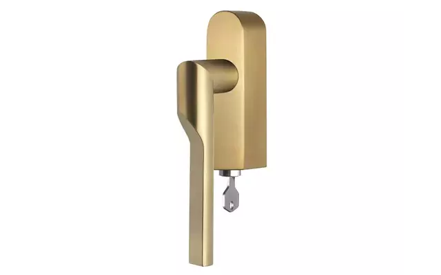 Draaikiep raamkruk Mat goud PVD Formani Gensler Rivio GL101-DKLOCK-O rechts