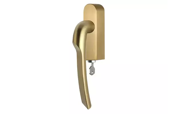 Draaikiep raamkruk Mat goud PVD Formani Gensler Rivio GL102-DKLOCK-O rechts
