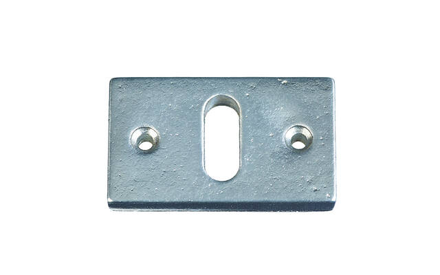 Sleutelrozet Verzilverd Jolie rechthoek horizontaal 55x33mm
