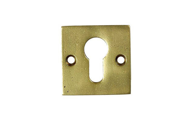 Profielcilinderrozet Messing Jolie vierkant 52mm
